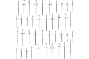 Sword Bookmark 40 Pcs, Windspeed Silver Antique Swords Bookmark for Men Ancient Sword Pens Set for Book Lovers DIY Craft Supplies