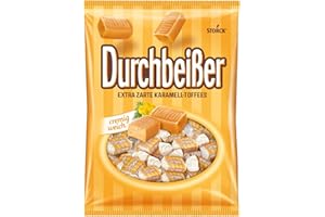 ‎BUNTE WELT Durchbeißer – 1 x 425g – Karamell Toffees, extra zarte Karamell Bonbons