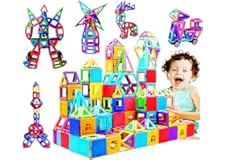 Faylor 146 Piece Magnetic Building Blocks Castle Magnetic Toys Magnet Tiles Gift, Magnetics Construction Booklet Learning & D