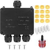 IP68 Waterproof Junction Boxes, with Screwdriver, Electrical Outdoor Waterproof Cable Connector Connectors for Electrical Cab