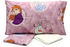 LOVETESSILE Completo Letto Disney Frozen Una Piazza - Lenzuola Singole Disney Frozen in Cotone - Magia per la Bambina