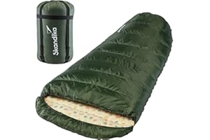 Skandika Vegas XXL | sacco a pelo mummia con fodera interna in policotone, accoppiabile, 3 stagioni, fino a -12 ° C, 220 x 110 cm