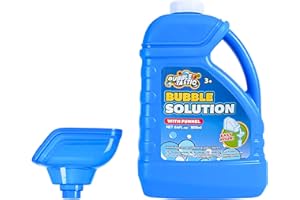 Bubbletastic Solución de Burbujas para Niños, Recambio para Maquina de Burbujas Pistola Burbujas, Juguete Verano Infantil, Garrafa Pompas Jabon Gigantes, Incluye Embudo | 1.8L | Azul