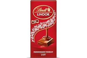 Lindt - Tablette LINDOR - Chocolat au Lait - Cœur Fondant, 150g