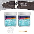 Polyurethane Waterproof Coating, Polyurethane Waterproofing and Leak Repair Eco-friendly Coating,Invisible Clear Waterproof Sealant, Tile Trapping Repair Wall Mending Agent Glue (Grey,150 G*2)