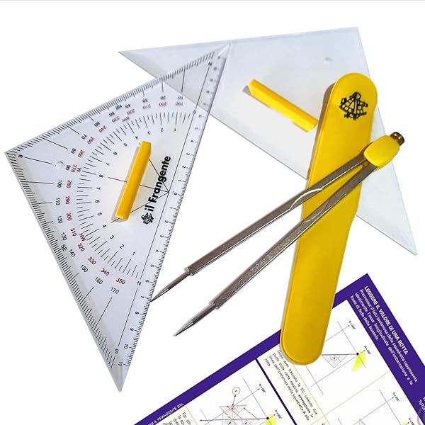 Squadrette Da Disegno - 2 Righelli Triangolari Trasparenti Da 18 E 27 Cm | Per Scuola, Geometria E Lavori Tecnici - Foto 9