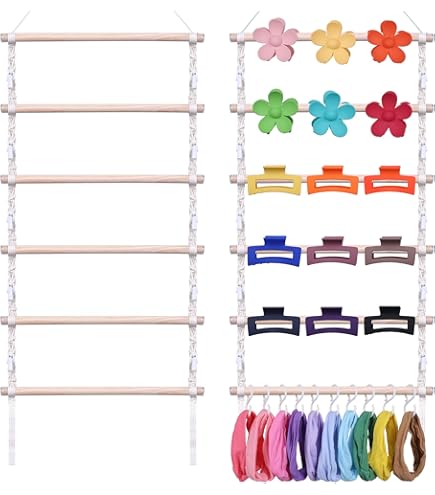 Smaoqingji Hanging Support De Rangement Pour Pince à Cheveux - 1 Pièce, Blanc, Hair Clip Organiser Rack D'affichage Accessoires Cheveux, Organisateur Bijoux Les Filles, Convient et