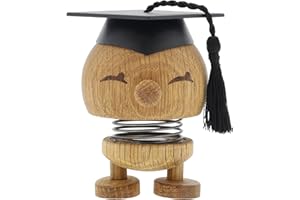‎HOPTIMIST Hoptimist IQ Bimble Bestandene Prüfung Geschenk, Graduation Deko zum Abi, Glücksbringer Prüfung oder Süßes Abitur Geschenk, 6,3 x 6 x 7,2 cm, Small, Oak