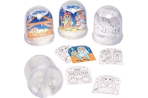 Baker Ross FX297 Bolas de Nieve para el Belén - Paquete de 4, Manualidades para Niños