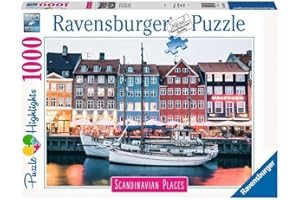Ravensburger Puzzle 16739 Ravensburger Skandynawskie Miasto 1000 Elementów Puzzle Dla Dorosłych (16739) Unikalne Elementy, Technologia Softclick - Klocki Pasują Idealnie