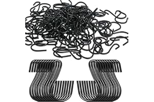 Gicare 120 Pièces Petit Crochets en S, 2,6 cm Mini Crochets en S Noir, Crochet S en Métal, Crochet Multifonctions Crochets pour Ornements Crochets de Suspension pour Bijoux, DéCorations, L'Artisanat