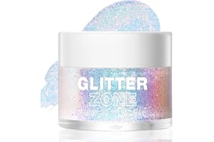 RUIBAVYA Paillettes Visage 40ml Glitter Body Gel Maquillage Festival Paillette pour Cheve Gel Paillettes Corps