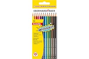 ‎EBERHARD FABER Eberhard Faber 511412 - Winner Buntstifte, in 12 Farben, im Kartonetui, zum Malen, Illustrieren und Zeichnen