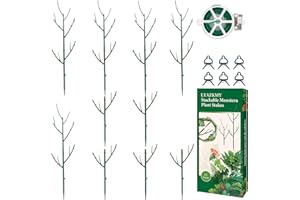 LYAZKMY Stackable Plant Stakes 15 Pack, Adjustable Monstera Plant Support, Garden Stakes for Indoor and Outdoor Plants, Reusable Plant Sticks for Potted Plants, Pothos, Vine, Flower Use