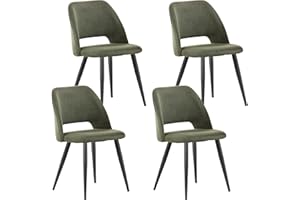 ANVOFONG Pack de 4 Sillas de Comedor,Silla de Cocina con Patas Independientes,Pana Silla Tapizada,Verde Silla de Salón,para el Comedor,Sala de Estar,Cocina,Dormitorio y Sala de Recepción.