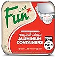 Fun Aluminium Containers with Lids 2410Cc (Pack of 10) – Leakproof Food Storage Containers, Durable for Meal Prep, Takeout, Lunch & Kitchen Use