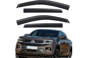 JHCHAN Deflettori d'aria per Volkswagen VW Amarok 2023-2024-2025 Doppia cabina V6 Aventura Trendline Startline Highline Incollare Deflettori antipioggia (Amarok 2023 – 2025)