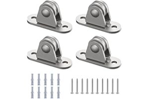 fshihine Pulleys Block, 4 Pack 304 Stainless Steel Pulley Wheel Ball Bearings, Washing Line Pulley Kit for Deck Drectional Wall, Patio Wave Shade Cover Greenhouse Canopy Home Accessories for Moving