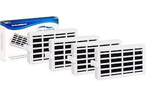 Aqualogis Pacco da 4 - Filtro antibatterico per frigorifero Whirlpool - compatibile con Microban ANT001, ANT-001, ANTF-MIC, 481248048172 Sistema di protezione aria