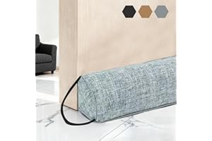 YULIMIRICH Burlete para puertas – 82 cm pesado, burlete para puerta, burlete para puerta, burlete para protección, burlete de aire con trabillas para colgar para insonorizar el viento y el ruido de puertas y