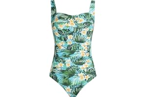 Aidotop Womens One Piece Swimsuit Tummy Control Swimwear with Retro Ruched Monokini Bathing Suits