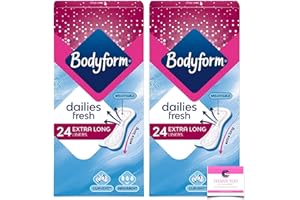 Multiple Bodyform Extra Long Panty Liners, 24 Count (Pack of 2)