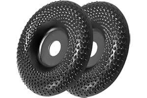 HOYPEYFIY 2 Stück Holz Schleifscheibe für Winkelschleifer, 125mm Raspelscheibe Holzschnitzscheibe KettensägeScheibe,WolframcarbidHolzSchleifen,Schleifscheiben zum Formen(Schwarz)