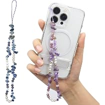 Sangle Téléphone Perlée 2 Pièces - Style Boho, Anti-Perte | Pour Portable, Tablette | Noir Et Blanc