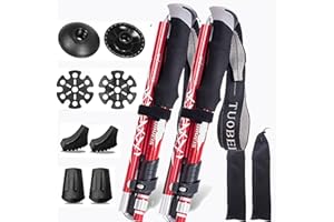 DOBESTS Walking Stöcke Aluminium, Wanderstöcke Faltbar für Herren,Nordic Walking Stöcke Damen Leichter Wanderstöcke für Trekk