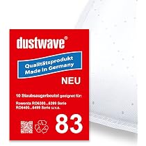 10 Staubsaugerbeutel Für Rowenta Silence Force – Dustwave® Made In Germany, Perfekt Für RO6441EA & Co.