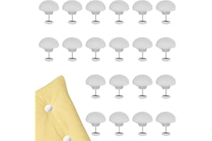 BOULESENM 20 Pièces Pince Couette,Clip Couette Attache,Pince Housse de couetté,Clips de Fixation Champignons avec Boutons pour Matelas Housse de couettés(Blanc)