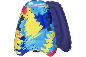 KAHOO Tavola da surf gonfiabile con manici, per il bodyboard portatile, pieghevole, per il surf, per adulti, per il surf in spiaggia, piscina, nuoto, estate, sport acquatici