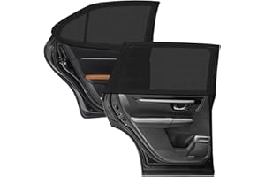 Asstikoo Car Window Shades for Baby, Sun Shades for Kids with UV Protection, Stretchable Car Blinds Side Window, Breathable Children's Rear Window Shades-Universal Fit (2 Pack)(L-50 * 110CM)