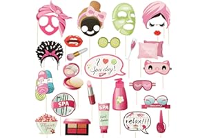 Konsait 26 PCS Spa-Party Fotorequisiten - Zubehör und Dekorationen für Mädchen, Frauen, Geburtstag und Übernachtungsparty