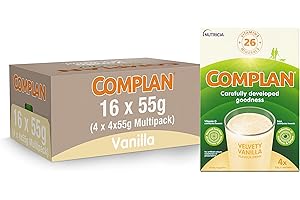 Complan Velvety Vanilla Nutritional Drink Sachets, 4 x 55 g (Pack of 4)