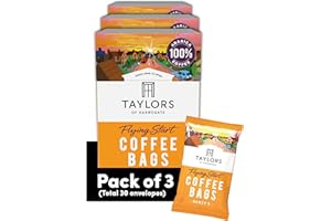 Taylors of Harrogate, Roast 5, Flying Start Coffee Bags, 3 Boxes of 10 (Total 30 Bags)