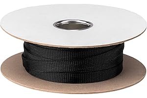 PureMounts SOCKS-20-50 Tubo Universale in Poliestere, Autoserrante con Velcro, Diametro 20 mm - 50m, Nero