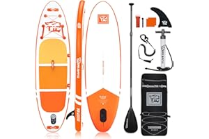 Tabla Paddle Surf Hinchable TIGERXBANG Paddle Board con Accesorios Premium Tabla Sup, PadelSurf Stand Up Padding para Adultos/Niños Sup
