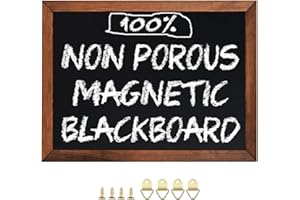 Umtiti Blackboard Magnetic Board, 17.7" x 23.6"(45cm x 60cm), Pine Wood Framed Rustic Vintage Decor. Chalkboard for Wedding, Kitchen, Bar, Restaurant, Menu for Home(HB-BN-4560)