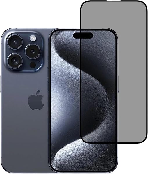 Anti Spy Privacy Screen Protector Compatible with iPhone 16 Pro Max, Tempered Glass Screen Protector, Anti-Scratch, Bubb