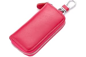 iSuperb® Portachiavi Raccoglitore Chiave in Pelle Portafoglio con Cerniera per Donna e Uomo 11x6x2.5cm
