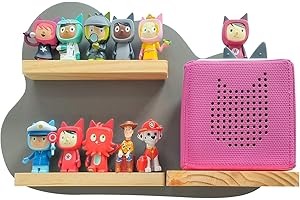 CHEDIN Tonie shelf for Toniebox，magnetic shelf，tonies storage shelf for 10 Tonie figures, Tonie Box Magnetic Wall Shelf Storage Shelf for Children to Play and Collect Shelf (Cloud grey UK)