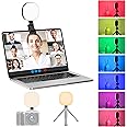 ATUMTEK RGB Video Light, Portable LED Camera Light, Live Streaming Video Lamp CRI 95+ 2900-6700K LED DSLR Lighting with Cold Shoe Mounts and Clamp for Photography, Vlogging, Video Conference etc