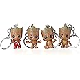 RainSound Groot 3D action figure keychain (pack of 4)