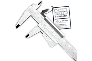 MIB GERMANY MIB Messschieber mit Momentverstellung DIN 862 150mm | Schieblehre Analog Edelstahl | Messschieber | Schublehre Metall | Messwerkzeug | Caliper | Durchmesser Messgerät | Schiebelehre Metall