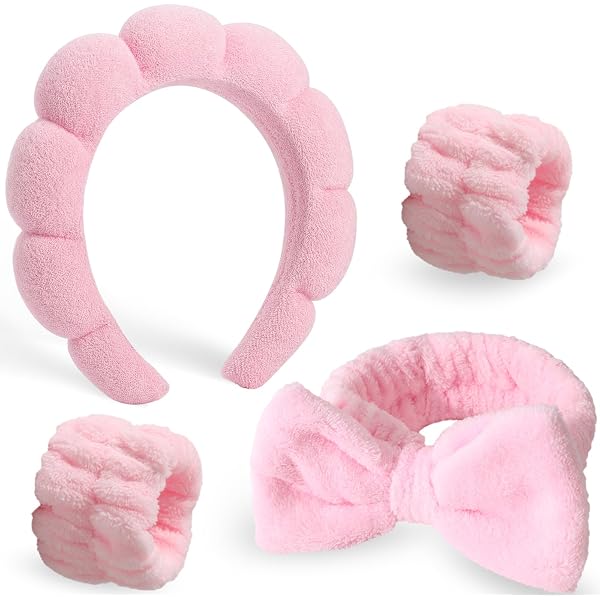 WFWJ Schwamm-Stirnband Weiß – Für Gesichtsreinigung, Make-up-Entfernung & Hautpflege, Saugfähig & Haarschonend