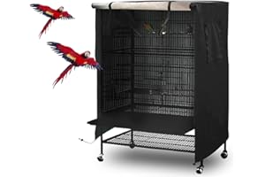 ‎IFCOW iFCOW Große Vogelkäfig-Abdeckung, Premium-Tragbare Vogelkäfig-Abdeckung, wasserdicht, Sonnenschutz, Verdunkelungs-Abdeckung, universell für Vogelkäfig