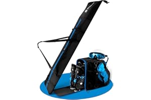 STYNGARD Set Sac de Ski [120 cm à 160 cm] et Sac à Chaussures de Ski avec Compartiment pour Casque [40 l] – Modèle St Moritz