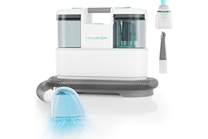 ‎HAUSHOF HAUSHOF StainZapper Pro Waschsauger Teppichreiniger, 450W 12kPa Polsterreiniger 1,5+0,8L mit Reinigungsmittel & Fugenbürste, Fleckenreiniger für Teppich, Sofa, Polster, Auto