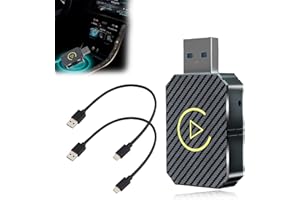 AOUZOVLI Adattatore Android Auto Wireless, 2 in 1 Adattatore Wireless Android Auto, Adattatore Android Auto per Carplay Cablato e Auto Android, Android Auto Wireless Adapter Compatibile con Android